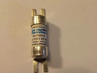 1 X NIT10 FUSE 10AMP gG (BNIT55V10) 550V 80KA FERRAZ SHAWMUT