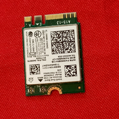 Lenovo Intel Dual Band WLAN Karte 3160NGW 100S-14IBR 80R900G2FR Neu