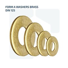 M8 - 8MM SOLID BRASS ZINC WASHERS FORM A THICK TO FIT BOLTS & SCREWS DIN 125A