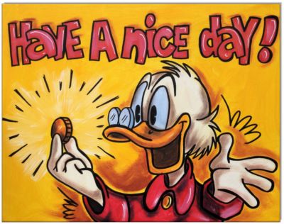 Klausewitz Original Acryl Auf Leinwand Comic Art Dagobert Duck 40x50 Cm Ebay