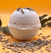 Set of 4 Lavender Mint Bath Bombs, All Natural, Organic oils