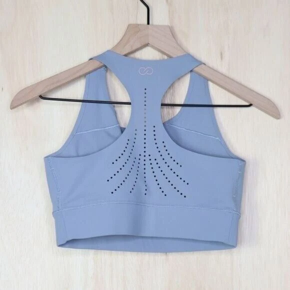 Sujetador deportivo CALIA con detalle de recorte espalda deportiva gris talla pequeña Foto 2 de 3