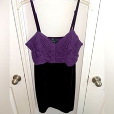 ASOS LUXE purple velour sweetheart dress - sz 8