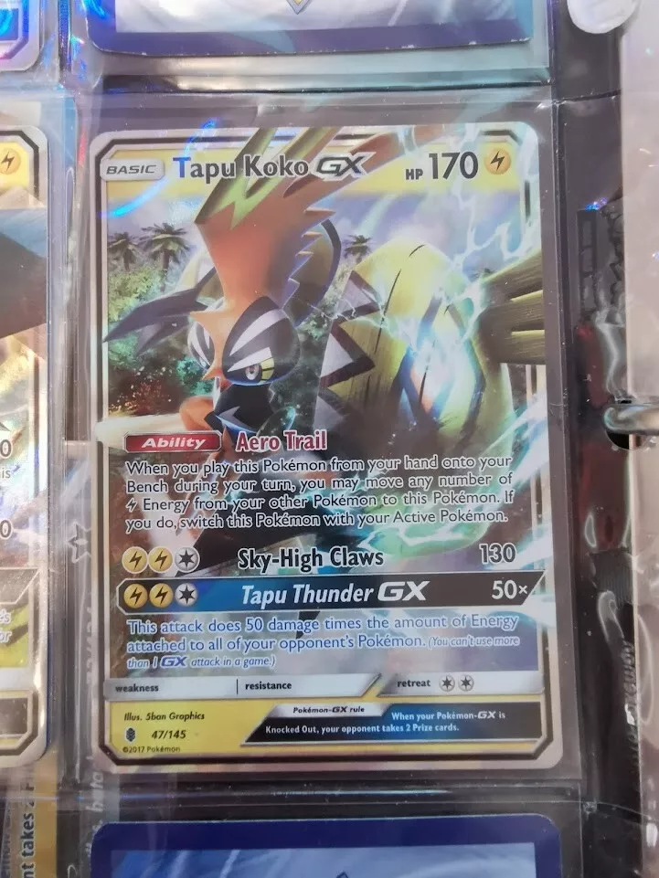 Tapu Koko GX 47/145 Sun and Moon Guardians Rising Pokemon Card NM