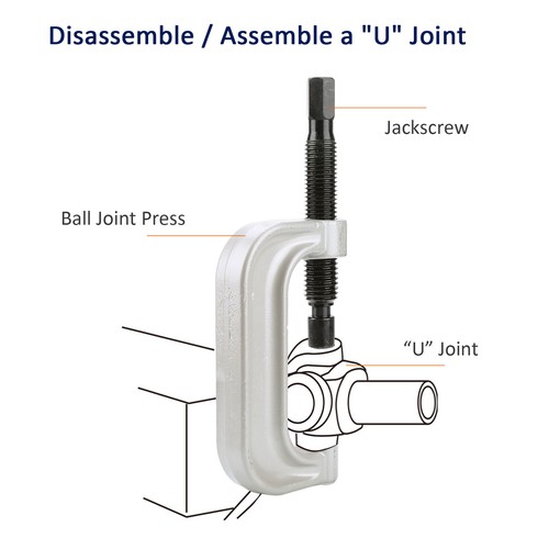 OMT Heavy Duty Ball Joint Press Kit C-press Tools for Automotive Repair 10 pcs - Picture 5 of 9