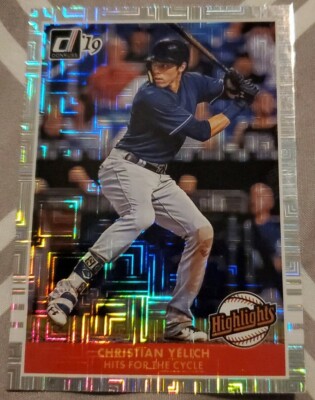 2019 Panini Donruss Highlights CHRISTIAN YELICH Vector Insert #H7!!