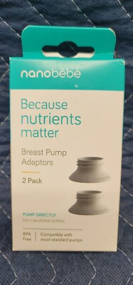 Nanobebe Breast Pump Adapter Set 2-pack FUS1810210 New