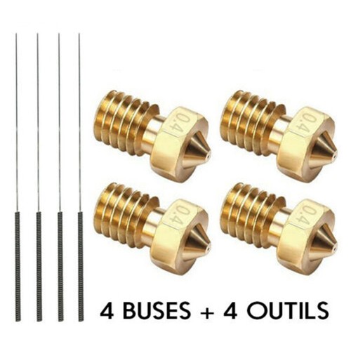8x 0.4mm Messing 3D Drucker Düsen Nozzle Extruder für Anycubic i3 Mega / MEGA-S