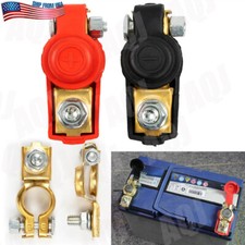 2PCS Car Battery Terminal Clamp Connectors Positive Negative Release Disconnect