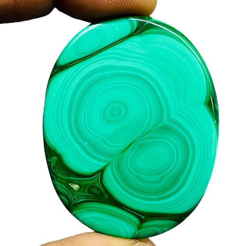 190 Cts Natural Malachite 52.5x41.5mm Cabochon Loose Pendant Size Gemstone - Picture 2 of 8