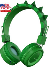 Kids Headphones with Microphone for School, Dinosaur Over-Ear Wireless Headphone