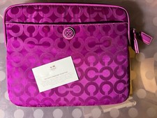 COACH iPad Sleeve Tablet Cover Case Pink Pouch