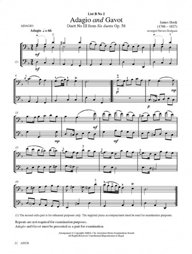 AMEB Cello Series 2 Grade Book - Grade 4 - Picture 3 of 5