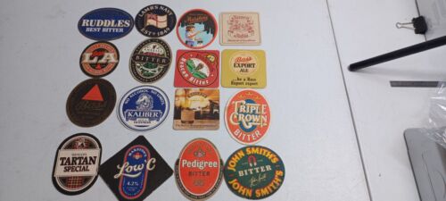 Vintage Lot (16) Beer Coasters Canadian Lager NOS 4" x 3.5" - B - 第 1/4 張圖片