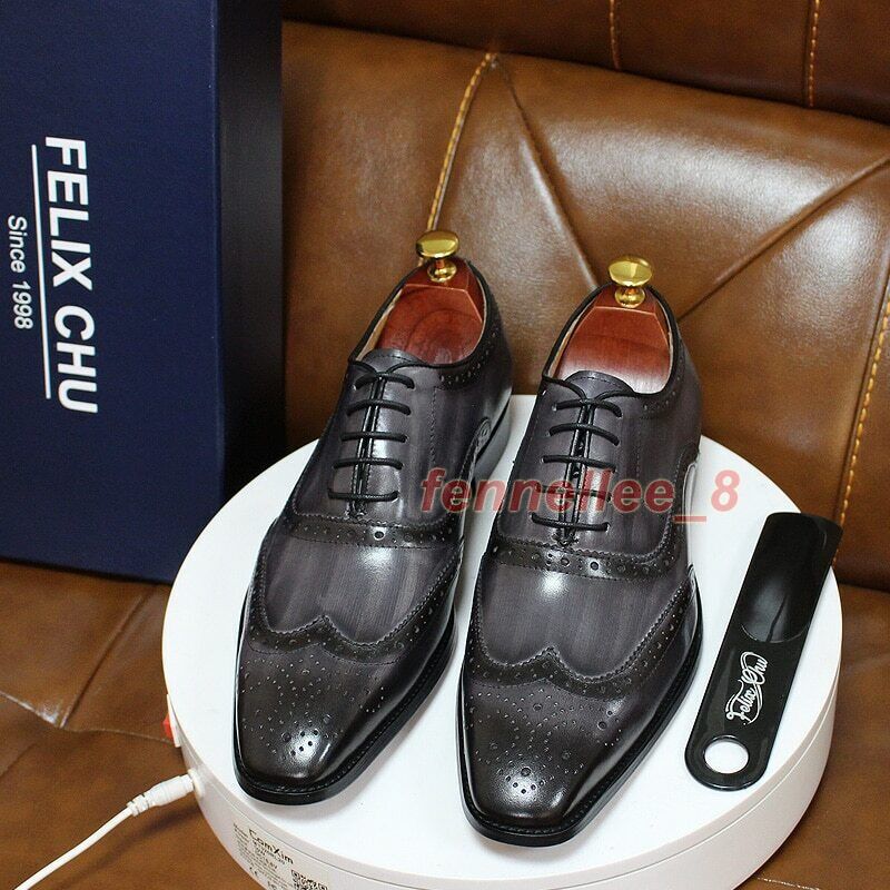 Mens Oxford Shoes Leather Men's Dress Shoes Classic Business Shoes