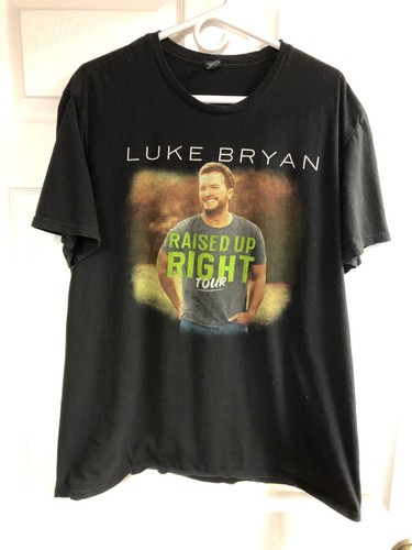 Luke Bryan Raised Up Tour Country Music USA Tour Size XL T Shirt
