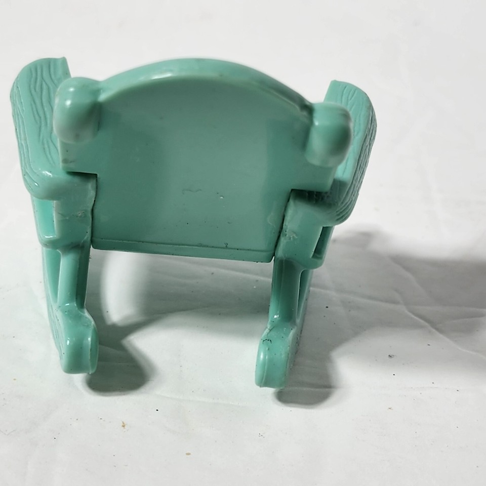 Fisher Price Loving Family Mint Green Rocking Chair Pink Heart Vintage