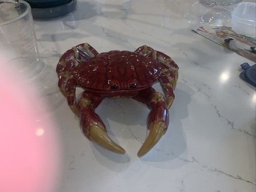 Bernard Palissy Style Sea Crab Sulpture W/ Lid Original Tag! - Picture 20 of 24