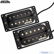 Wilkinson Premium WHHBA 'HOT' AlNiCo V Humbucker Pickups Neck/Bridge Set - BLACK
