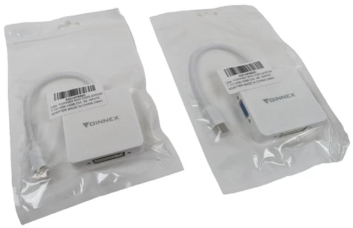 2 FOINNEX MD-VHD10 3in1 Mini DisplayPort/Thunderbolt to VGA HDMI DVI 4K Adapter