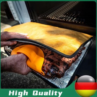 Triple Layer BBQ Blanket Heat Resist Zipper Closure Meat Bag for Camping Picnic