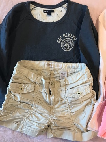 4pc Lot GIRL size 12 Abercrombie GAP Kids Vanilla Star Long Sleeve Shirts Shorts - Picture 6 of 10