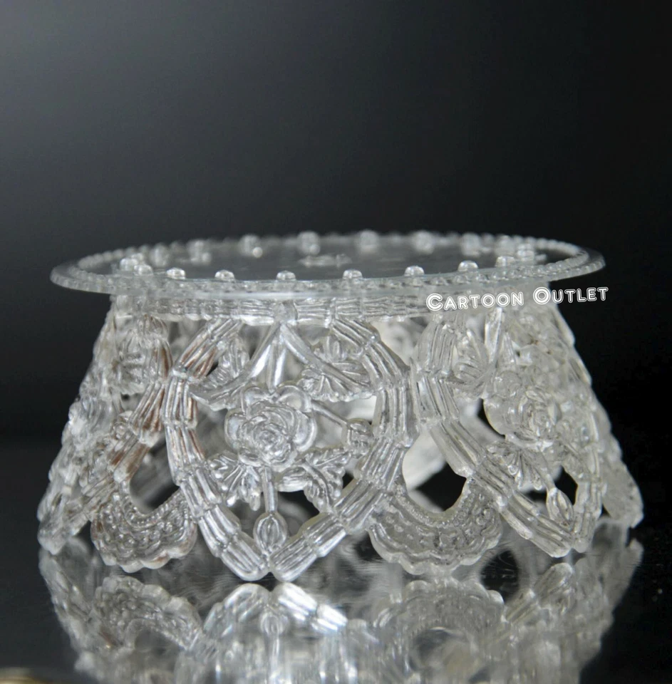 3 SOPORTE BASE SUPERIOR PASTEL TRANSPARENTE BODA QUINCEAÑERA BAUTIZO COMUNIÓN CENTRO DE MESA  Foto 2 de 4