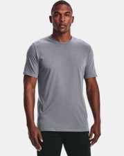 Under Armour Short Sleeve Shirt Men's S M L Gray 1360693 T-Shirt Cotton/Poly