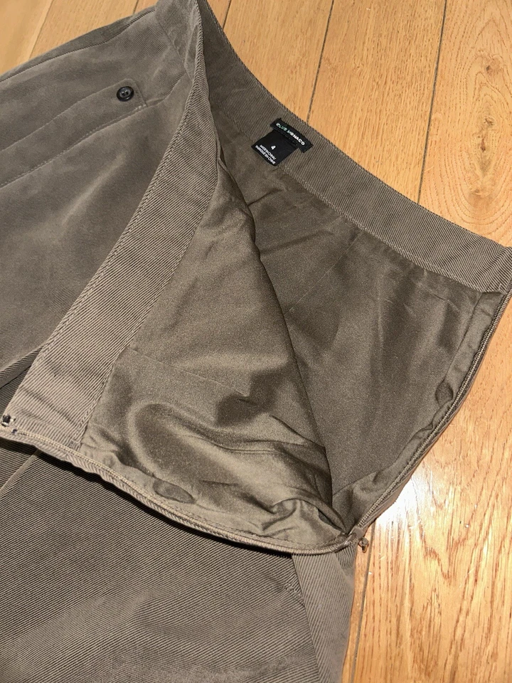 Club Monaco зеленый хаки линия юбка с пуговицей детали размер 4 - Изображение 4 из 4