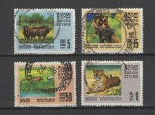 CEYLAN -n° YT 413-416 oblitérés  année 1970 - Animaux