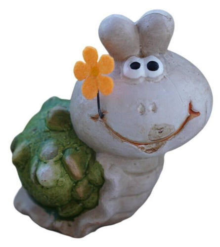 Dekofigur Schnecke mit Blümchen Schnecken Gartenfiguren Tiere Tier Beet