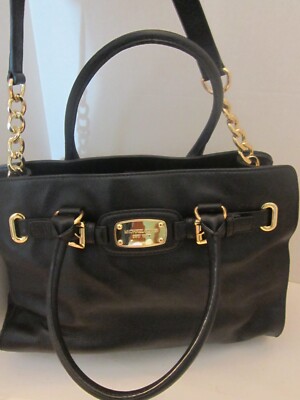 Authentic Michael Kors Hamilton Large Pebbled Leather Satchel- 38T1XHMT3L
