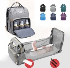 3in1 Baby Diaper Bag - Travel Backpack with Changing Station Pad  USB Port Gift