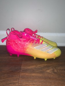 pink and yellow adidas cleats
