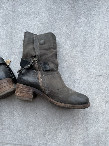 A.S.98 Airstep Womens Leather Ankle Boots Biker Stripe size 36 - Picture 9 of 14