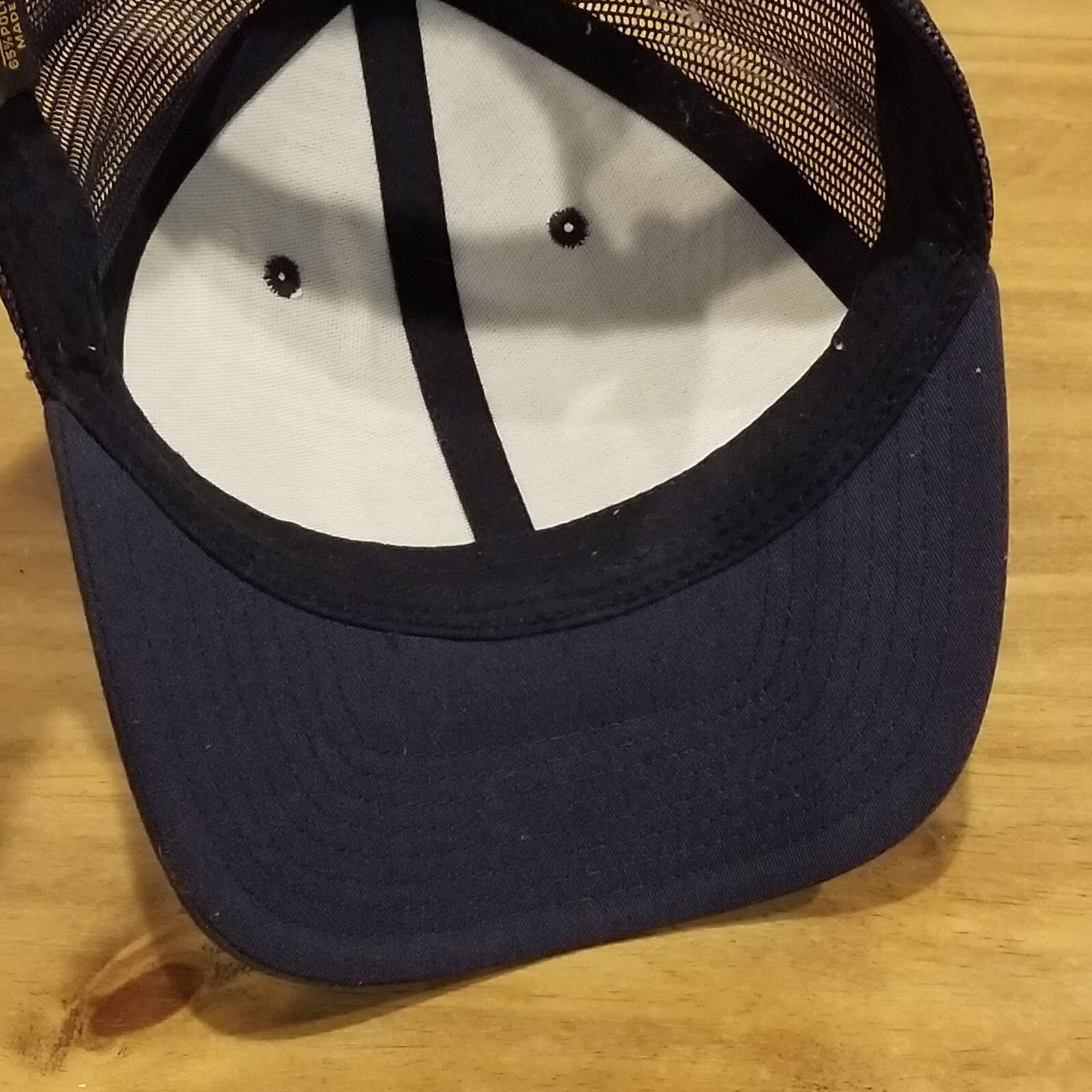 Mountain Range Hat Cap Snap back Blue Leather Rou… - image 7