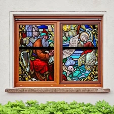 3D Prince Elderly A873 Window Film Print Sticker Cling Stained Glass UV Zoe