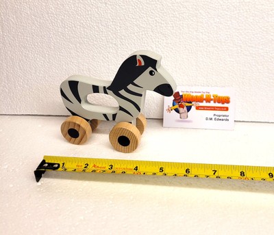 Push-Along Zebra Greifer Holz pädagogisches Kleinkind