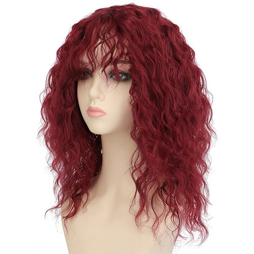 Head Wig Women's Hairpiece African Short Curly Full - Picture 3 of 11