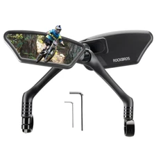 ROCKBROS HD Blast-Resistant Bike Rear View Mirror 360° Handlebar Mount 21-26mm