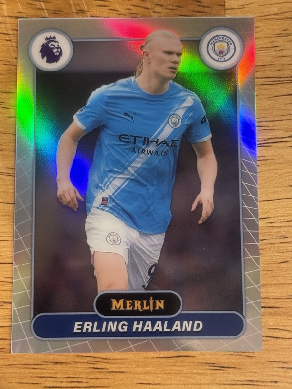 2026 Topps Merlin Premier League Erling Haaland Refractor #123 Man City