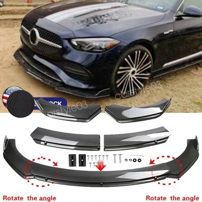 Front Bumper Lip Spoiler Splitter Carbon Style For Benz CLA180 CLA200 CLA350