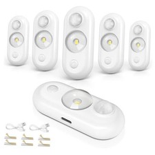 LED Motion Sensor Puck Lights, Rechargeable Magnetic LED Closet Light, White