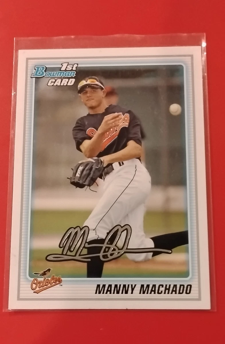 Bowman Manny Machado 2010 Season Baseball Sports Trading Cards