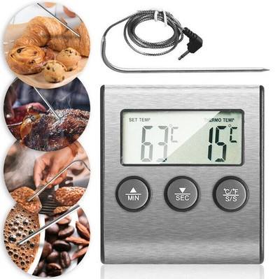 BRATENTHERMOMETER DIGITAL BACKOFEN GRILL THERMOMETER FLEISCHTHERMOMETER KÜCHE