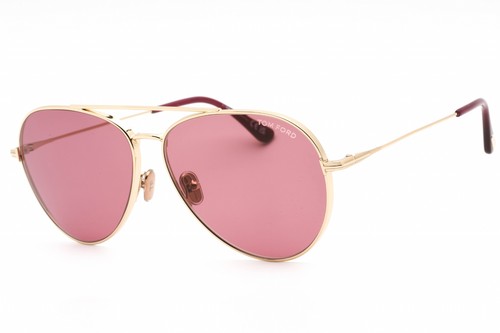 TOM FORD DASHEL-02 FT0996 32Y Sunglasses Gold Frame Violet Lenses 62mm - Picture 3 of 6