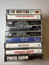 Lot Of 9 Rock  Roll/motown Cassettes ELO Jethro Tull Janis Joplin Moody Blues