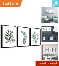 High-Quality Framed Wall Art Set - 3 Botanical Prints for Living Room  Bedroom