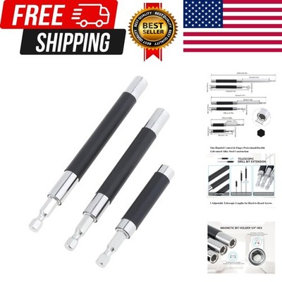 ChgImposs 3pc Magnetic Screw Drive Guide Drill Bit Holder Extension Bar Set