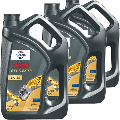 3x 5L FUCHS TITAN GT1 FLEX FR 5W30 ÖL passend für RENAULT RN17 PSA B71 2290